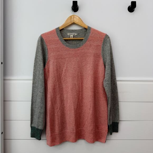 Women’s Toad & Co Trillium Crew Sweater Pink Gray Size Large L - Picture 1 of 3